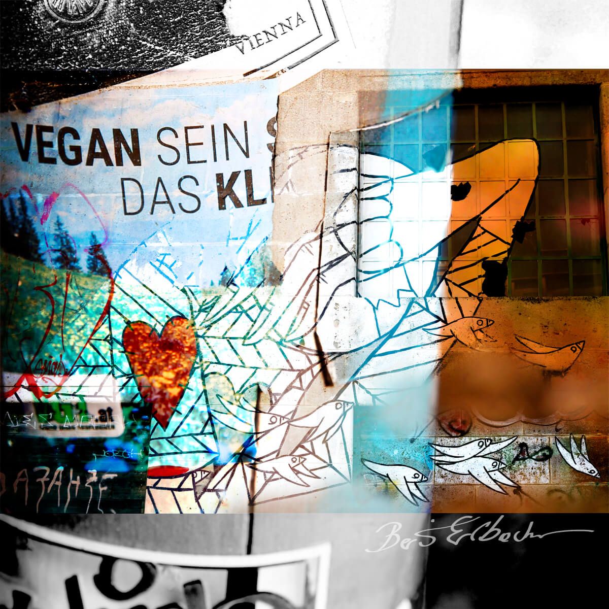 VEGAN ist ein Bilder der Serie ZEITGEIST von Berit Erlbacher, Wien 2023