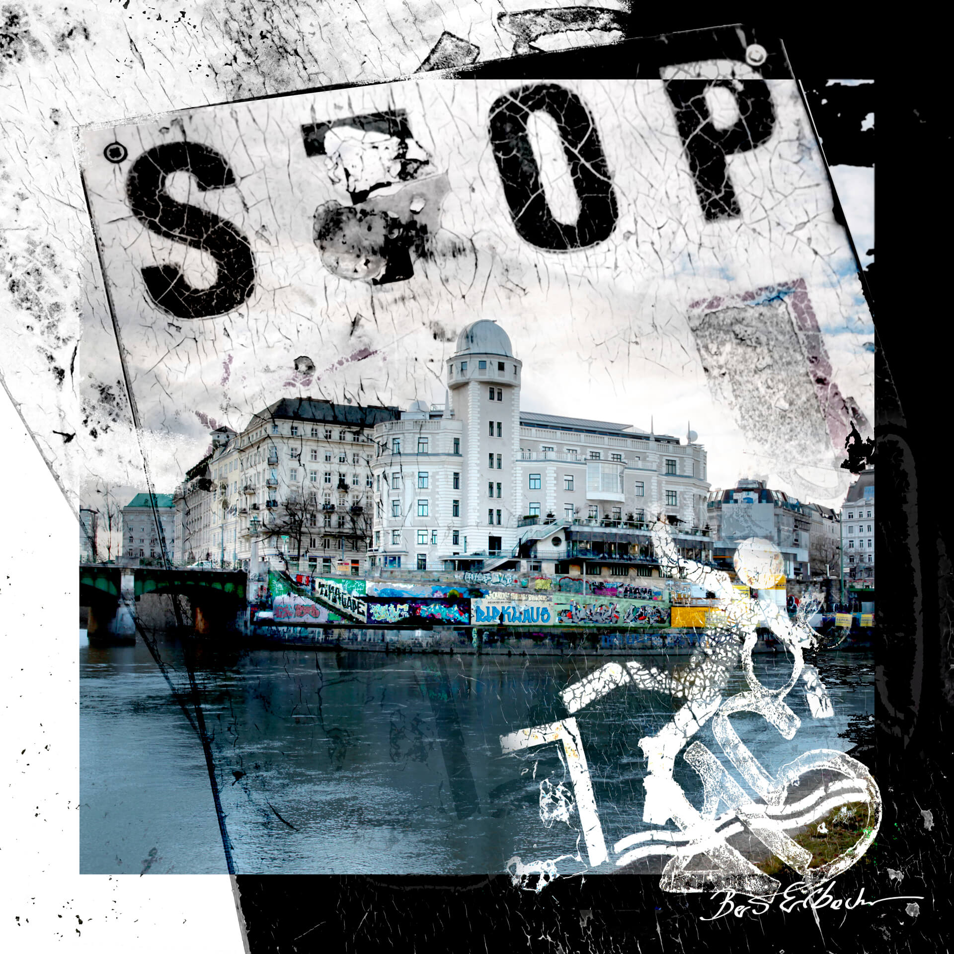 URANIA STOP - ein Bild der Serie ZEITGEIST, Fotokunst von Berit Erlbacher, Wien 2023